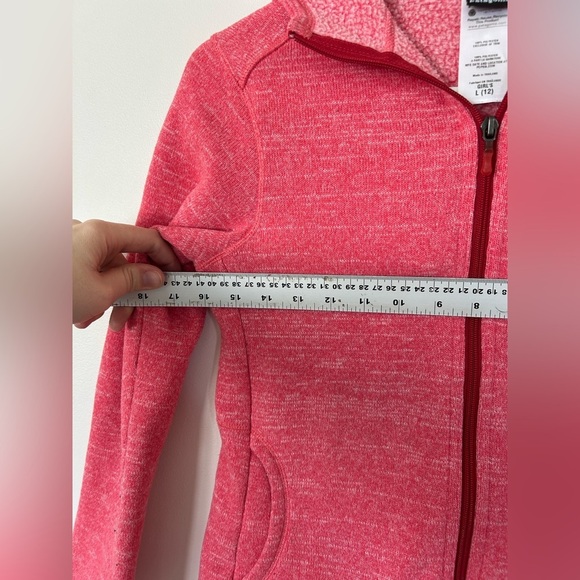Girls Patagonia Better Sweater Hoody Full Zip Fleece Jacket Coat L 12 Pink - Picture 5 of 7